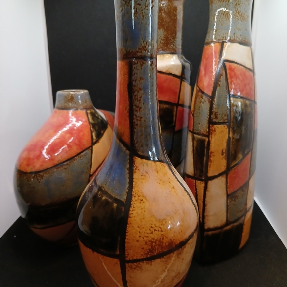 4 Peices Midcentury Modern Pottery Art - Picture 2 of 10